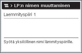 Muutettu aikaväli on esitetty aikaohjelman pylväsdiagrammissa harmaana. Paina valintanuppia. Käyttöyksikkö toimii muutetuilla asetuksilla.