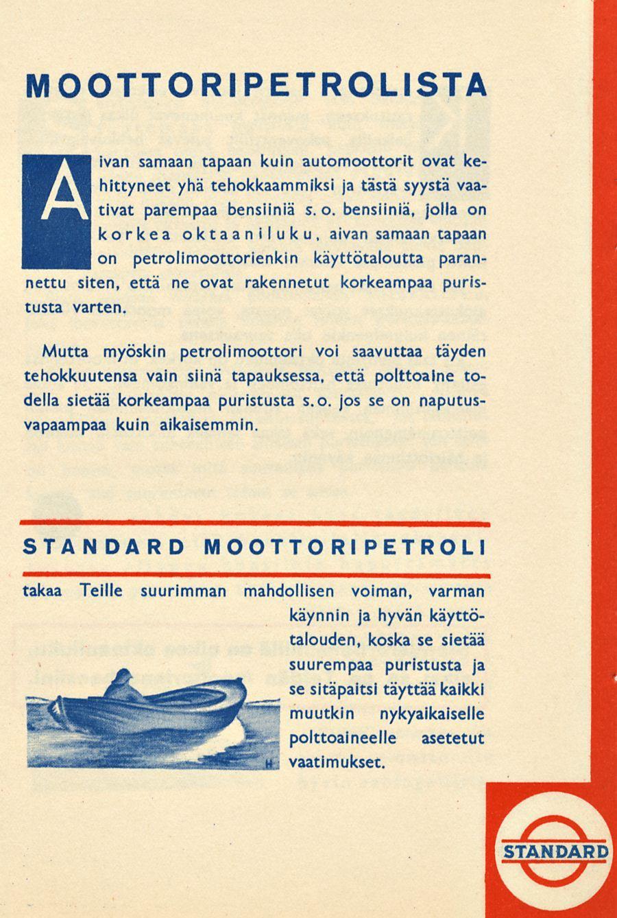 M OOTTO Rl PETROLISTA ivan samaan tapaan kuin automoottorit ov