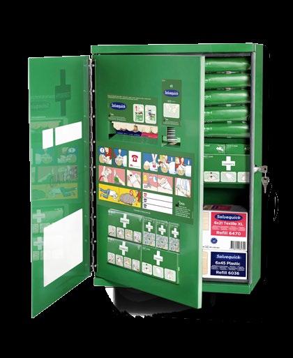 siniset laastarit 35 tavallinen Salvequick laastari (REF 6735CAP) ja 30 tavallinen / Salvequick sormenpäälaastari (REF 6754CAP) 1 (x20) Salvequick haavapyyhe (REF 323700) 1 Elvytyssuoja (REF 1921) 1
