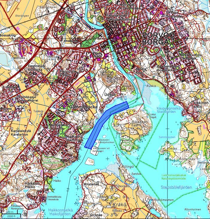 3. Yleiskartta Kuva 1. Tutkittavan alueen sijainti on merkitty karttaan sinisellä. Copyright Maanmittauslaitos/Paikkatietoikkuna. 4.