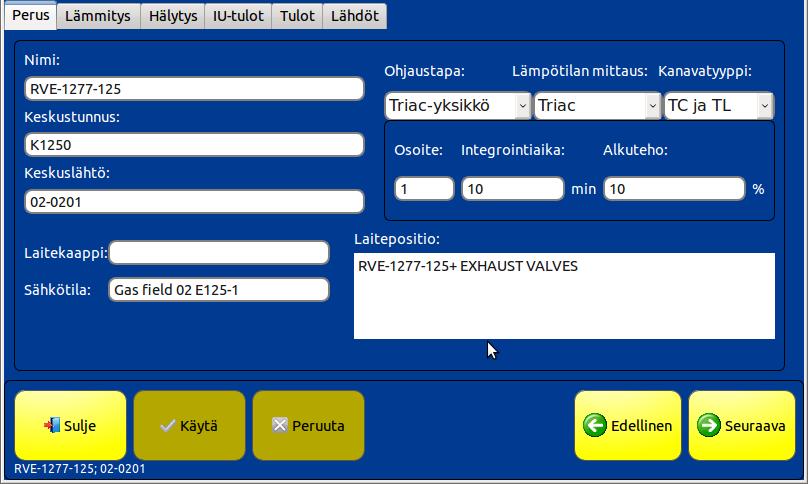 Kuva 11 Plancontrol käyttöpaneelin