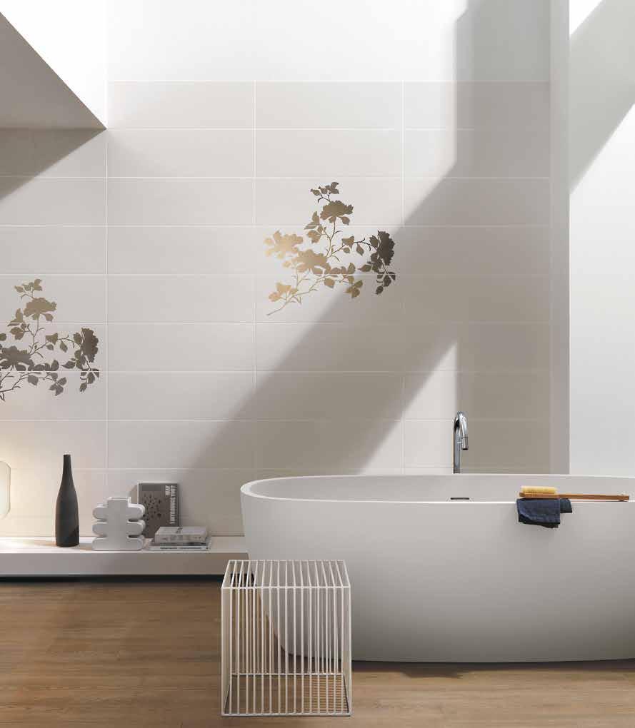 TREND TREND-laattamalliston ilme on minimalistisen tyylikäs. Laattojen laivastonsininen väri tuo virkistävän tunnelman kylpyhuoneeseen muiden heleän neutraalien sävyjen rinnalla.
