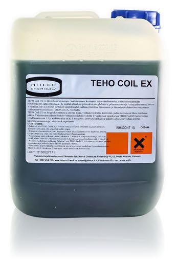 11 (57) TEHO COIL EX TEHO Coil EX on lämmönsiirtopintojen, lauhduttimien, kennojen, ilmastointikanavien ja ilmastointilaitteiden puhdistukseen tarkoitettu tuote.