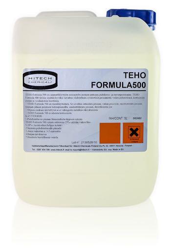 18 (57) TEHO FORMULA 500 TEHO Formula 500 on ammattikäyttöön suunniteltu monien pintojen puhdistus- ja rasvanpoistoaine.