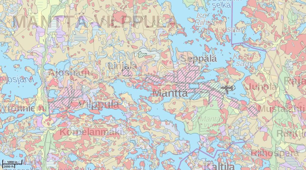 28 Alueen maaperä (kuva 11) on pääasiallisesti hiekkamoreenia. Lisäksi kalliomaaperää ilmenee tasaisesti alueella.