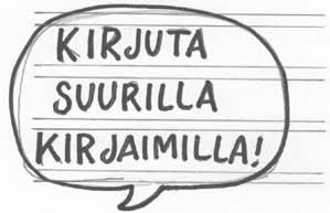 Kirjuta tekstat lyijykynällä, tarkista net da korjua, gu