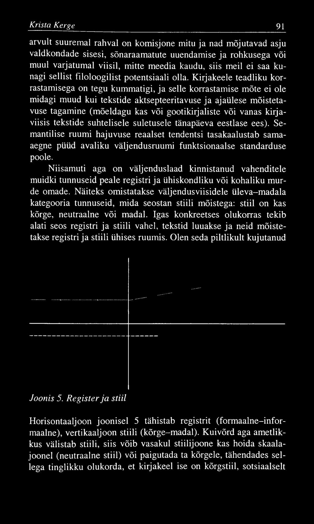 Krista Kerge 91 arvult suuremal rahval on komisjone mitu ja nad mõjutavad asju valdkondade sisesi, sõnaraamatute uuendamise ja rohkusega või muul varjatumal viisil, mitte meedia kaudu, siis meil ei