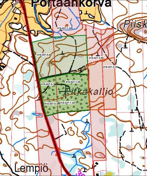 Toimintaa suunnitellaan laajennettavaksi nykyisen alueen pohjoispuolelle sijaitsevien kiinteistöjen 418-427-1-22 (Kärppälä, osa kiinteistöstä) ja 418-457-5-8 (Roihaniemi) alueelle (kuva 4).