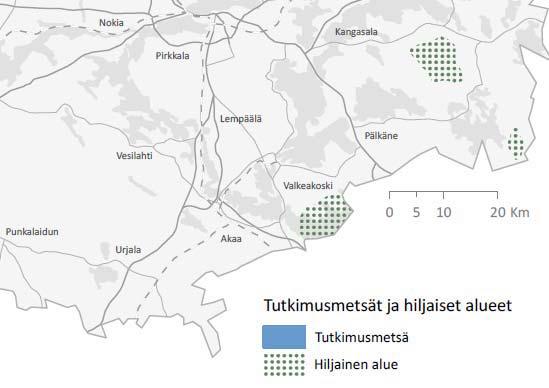 7.2 Nykytilanne Pitkäkallion hankealue sijaitsee haja-asutusalueella Lempäälän länsiosassa.