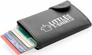 511 Kortit helppo liu uttaa C-Secure RFID kortinpidike & lompakko Tämä kiinteä alumiininen kortinpidike suojaa tärkeimmät korttisi elektronisilta taskuvarkauksilta.