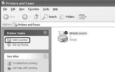 2. Kaksoisnapsauta Windows 2000 -asiakaskoneissa Add Printer (Lisää tulostin) -kuvaketta, ja valitse sitten Next (Seuraava).