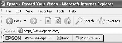 Huomautus: Tämä ohjelmisto toimii vain Windows-käyttöjärjestelmissä. Asenna EPSON Web-To-Page -ohjelma tulostinohjelmiston D-levyltä käyttääksesi tätä toimintoa.