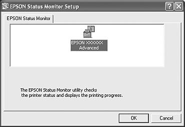 5. Napsauta EPSON Status Monitor -apuohjelmaa. 6.