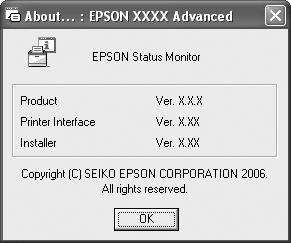 Tietoja EPSON Status Monitor -apuohjelmasta Voit näyttää EPSON Status Monitor -apuohjelman tietoja, kuten laite- tai