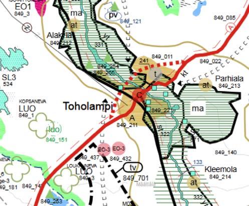 4 kehittämisperiaatemerkintöjä, yhdyskuntarakenteen aluevarauksia sekä luonnonsuojelulain mukaiset Natura 2000 verkostoon kuuluvat tai siihen ehdotetut alueet. Maakuntakaavan 2.