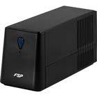 MAX virta 10 A UPS650 FSP EP 650, UPS, 650VA, 360W, 2x CEE 7/4 ulosottoa, USB/RJ11, musta Pystyy pitämään käynnissä yhden 120W laitteen / tietokoneen n. 10 min. Lataus kestää 4 6 tuntia.