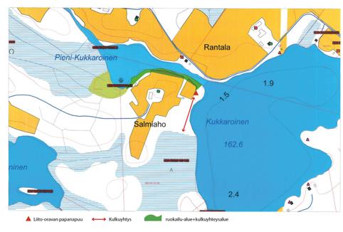 5 Toimenpide- ehdotus: Alueelle voidaan myöntää vapaa- ajanrakennusoikeus, kunhan alueella säilytetään liito- oravalle ruokailupuita ja kuluyhteydet niemen suuntaan ja etelään.