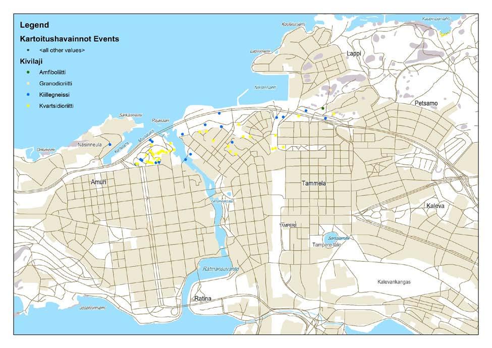 CityGeoModel kaupunkien geomallit 16 tyy myös kiilleliusketta mm. Lielahdessa ja Aitolahdessa.