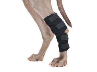Koot: S (44cm), M (47cm) ja L (50cm) Jalkasuoja Jalkasuoja sopii koirille, joilla on heikot nivelet, nivelrikko tai jänne- ja nivelsidevaivoja.