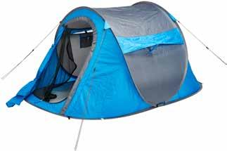 29 90 Pop-up-teltta Kätevä teltta 2 hengelle. Helppo pystyttää, avautuu automaattisesti.