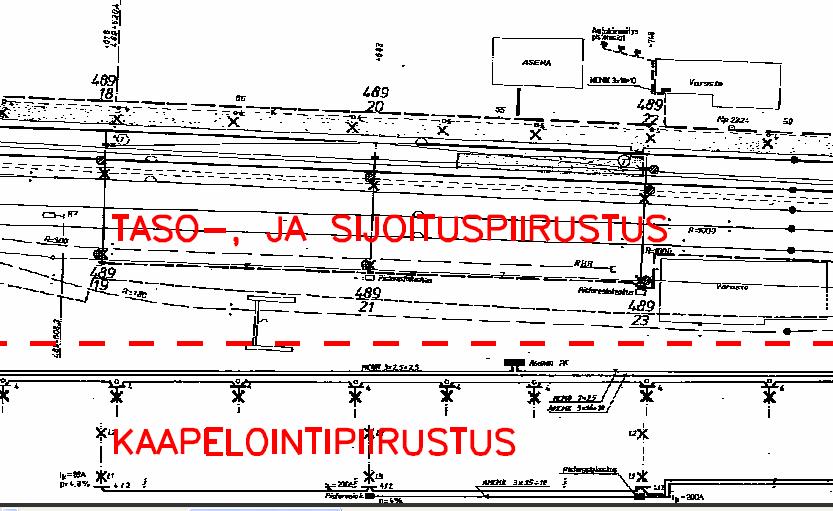 98 avulla. Lisäksi ohjepiirustuksissa esitetään sähköradan turvaetäisyydet selvennyksen vuoksi.