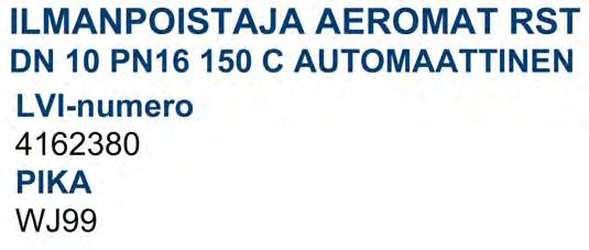 Aeromat 700 is supplied with a brass ball valve, EN 12165 CW617N (MS58), externally grit blasted and nickel plated. Chrome plated ball with PTFE sealings.