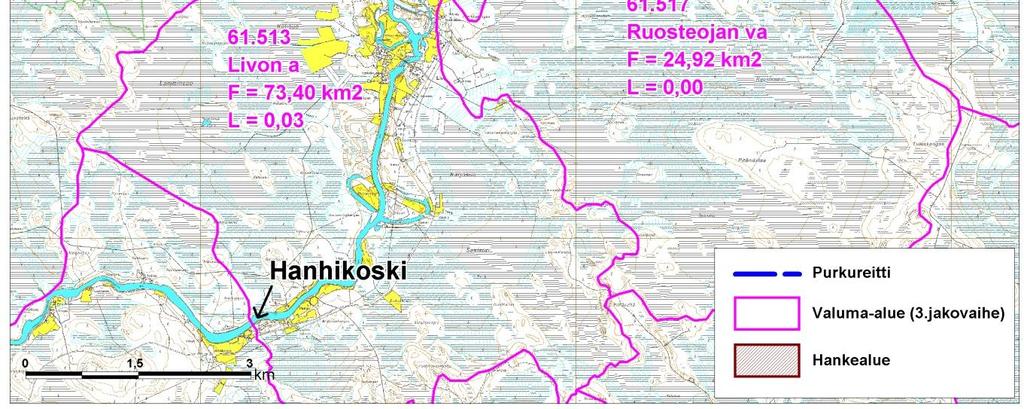 Virtaamat on arvioitu Suomen ympäristökeskuksen ylläpitämän vesistömallijärjestelmän avulla.