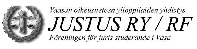 Justus ry/rf PÖYTÄKIRJA/PROTOKOLL 21/2013 Syyskokous Höstmöte Aika/Tid: 19.11.2013 klo/kl. 18.