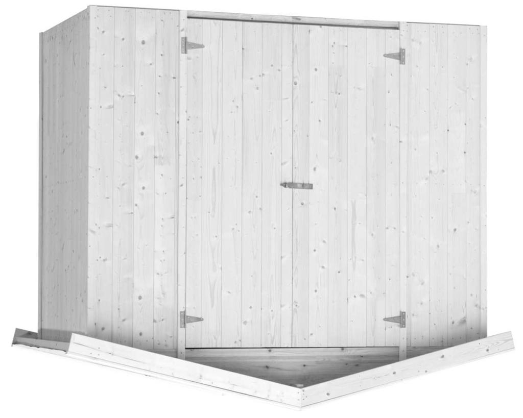 Lillevilla 285 2333mm x 1227mm Aluspuiden asettelu Placering av grundbalkarna Plassering av grundbjelkene F1 A A = B B F2 Tarkista kehikon ristimitta! Kontrollera diagonalmått!