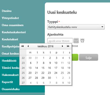Valitse Osallistuja listalta ja napauta Lisää osallistuja ja osallistuja lisätään keskusteluun Napauta Lisää keskustelu Muista tallentaa
