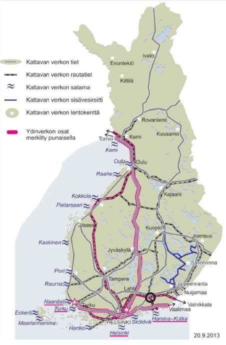 Suunnittelualue osana Euroopan laajuista TEN-T- kattavaa verkkoa Valtatie 6 on toinen kansainvälisen liikenteen päätieyhteys itärajan rajanylityspaikoille ja keskeinen osa Salpausselän