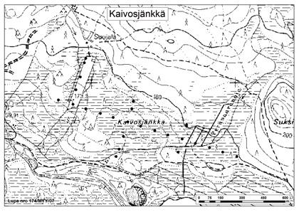 Tapio Muurinen ja Ilkka Aro 5. Kaivosjänkkä 5. Kaivosjänkkä (kl. 2642 02, x = 7447,7, y = 2503,2) sijaitsee noin 27 km Kolarin kuntakeskuksesta eteläkaakkoon. Suo rajoittuu moreenimaastoon.