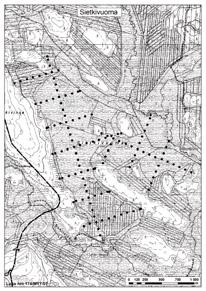 Kolarissa tutkitut suot, niiden turvevarat ja käyttökelpoisuus, osa 1 14. Sietkivuoma 14. Sietkivuoma (kl. 2624 11, x = 7443,3, y = 2492,7) sijaitsee Kolarin kuntakeskuksesta noin 30 km etelään.