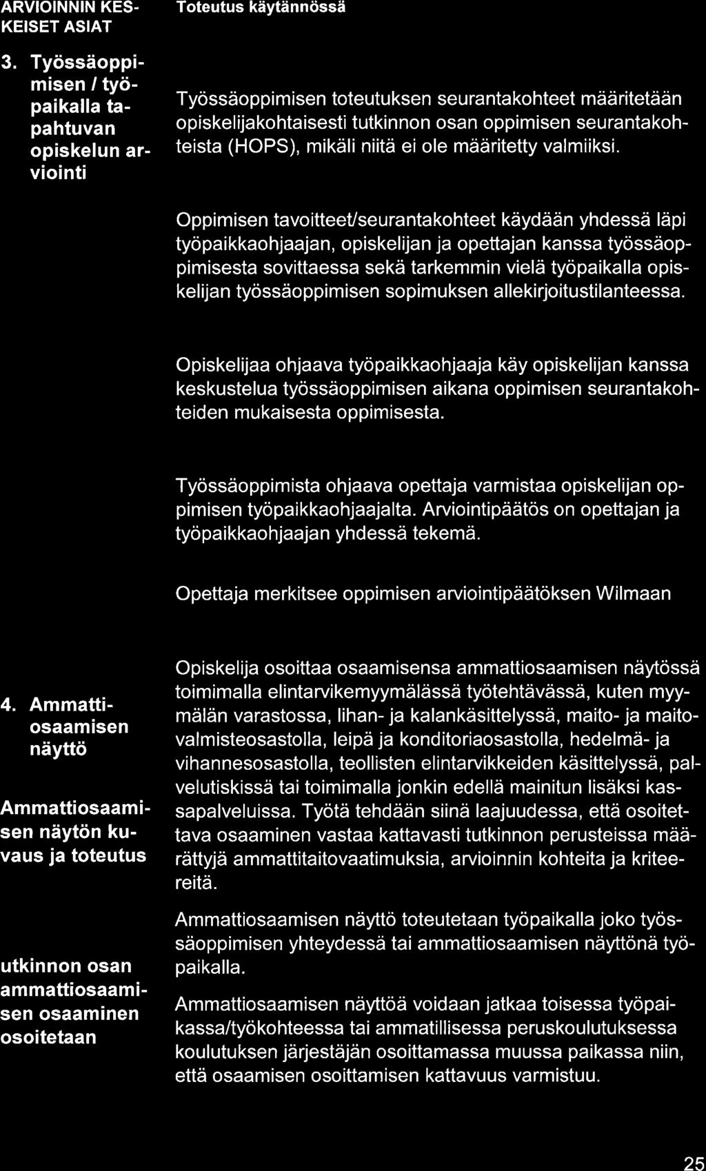 ARVIOINNIN KES- KEISET ASIAT 3.