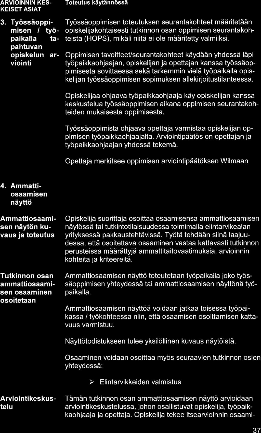 ARVIOINNIN KES- KEISET ASIAT 3.