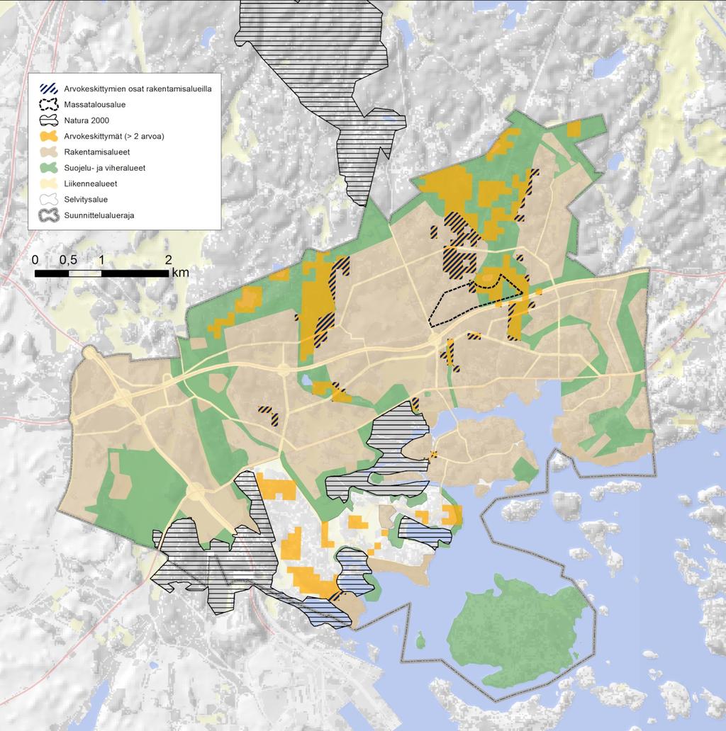 Luontovaikutusten arviointi 13.12.2016 41 (55) ulkoilualueille.