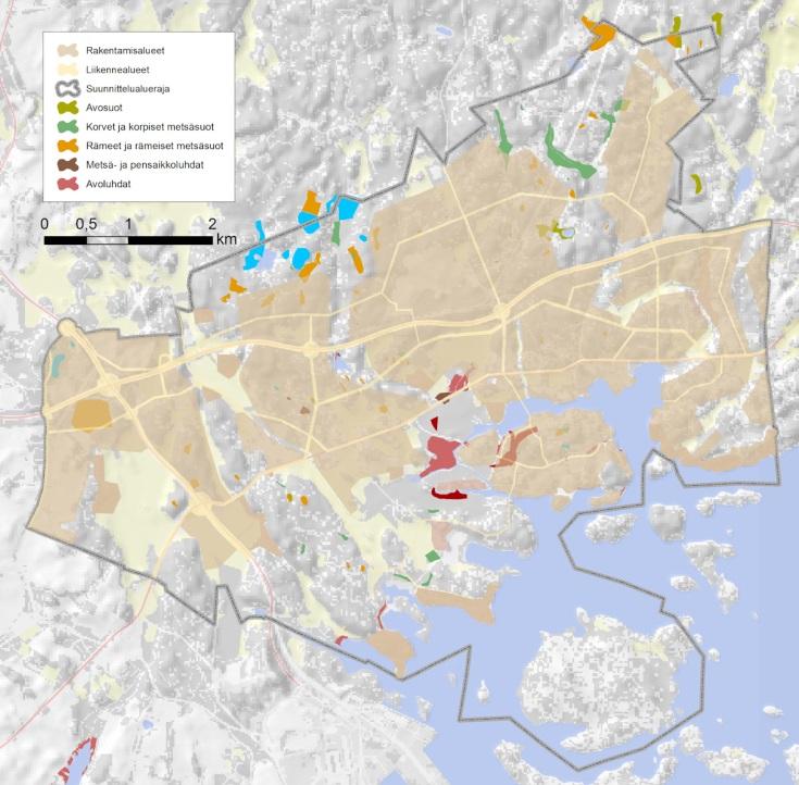perinnekasvillisuuskohteista (D). 9.6 Ekologiset yhteydet Yleiskaava-alueen ekologisesta verkostosta on tehty erillinen tarkastelu (Ojala 2016). Raportissa on kuvattu mm.