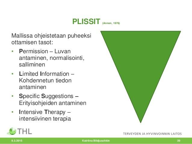 Kuvio 1. Plissit-malli (Bildjuschkin 2015, 20). Ensimmäinen Plissit-mallin taso on nimeltään Permisson eli luvan antaminen.