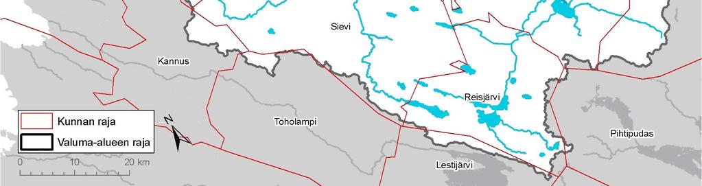 25 255 55 Hinkuanjoki 7 110 25 Pylväsoja 11 135 17 Järvioja 18 108 8 Taulukko 2. Kalajoen vesistöalueen suurimmat järvet.