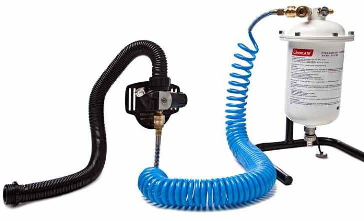 Paineilmajärjestelmät CleanAIR Paineilma Paineilmasuodatin CleanAIR Conditioner Paineilmasuodatin puhdistaa tavallisen paineilman hengitysilmaksi, jos verkoston paineilma ei muuten vastaa EN 12021
