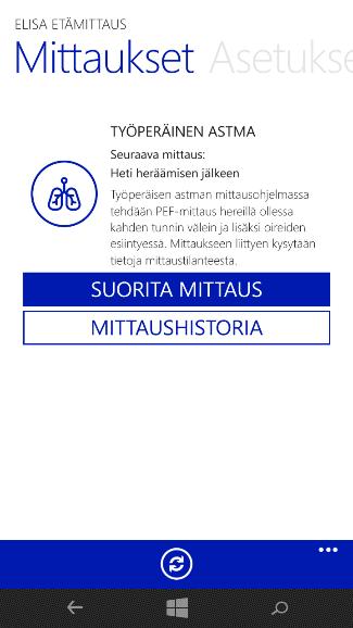 Mikäli mittaustapahtuma keskeytyy, paina Peruuta näytön vasemmasta yläreunasta ja aloita mittaus alusta. Huomioi, että laite on tarkoitettu vain sinun henkilökohtaiseen käyttöösi.