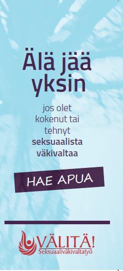 Toiminta -alue Pirkanmaa (saa osallistua muualtakin) kriisityö vertaistukiryhmät Koko Suomi palvelut