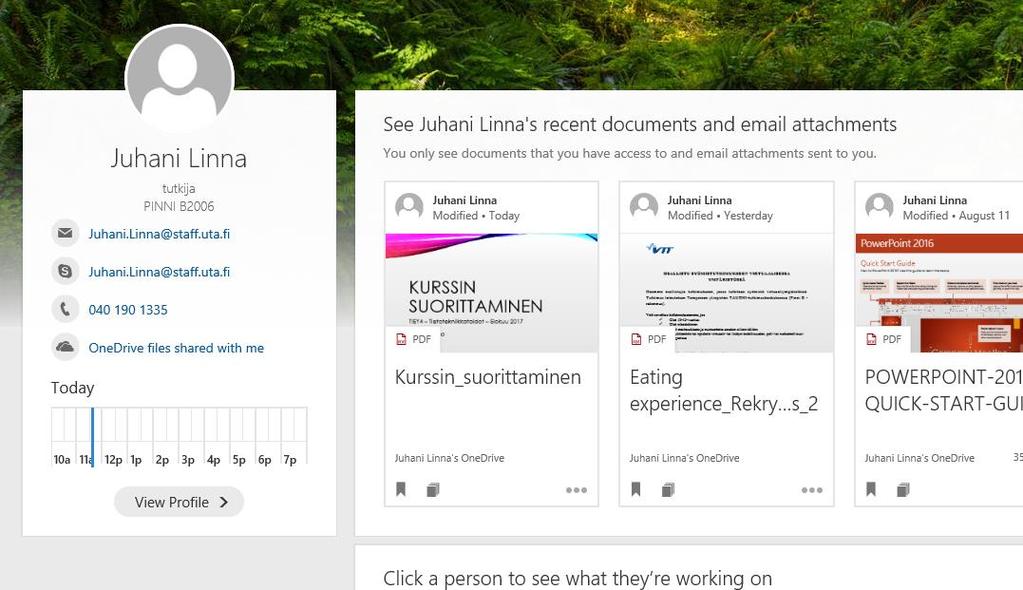 Tehtävä 1 (2 p): OneDriven käyttöä Office 365 palvelussa Avaa OneDrive Office365-palvelustasi. Tee sitten tehtävät (a) ja (b). (a) Tee OneDrive-levyllesi kansio nimeltä Kertauskansio.