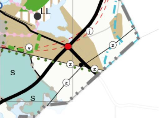 Suunnittelualueelle sijoittuu sähköaseman merkintä, jolla osoitetaan sähkönsiirron runkoverkkoon (400 kv, 110 kv) liittyviä sähköasemia.