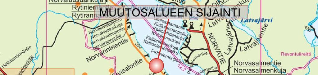 Norvajärven yleiskaava-alue, tilan 43:7 alueella.