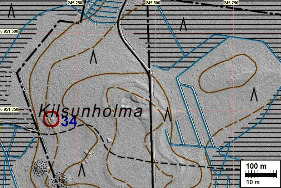 11 34 KURIKKA KIISUNHOLMA kiinteä muinaisjäännös historiallinen tunnistamaton: kuoppa Koordin: N: 6951 224 E: 245 167 Z: 128 X: 6944 760 Y: 1553 221 P: 6954 139 I: 3245 235 Tutkijat: Huomiot: Jussila