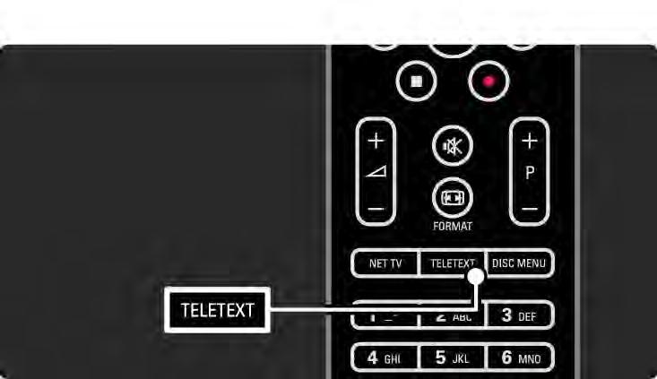 3.1.1 Teksti-TV:n sivun valitseminen Useimmat TV-kanavat lähettävät tietoa teksti-tv:n kautta. Kun katselet televisiota, paina Teletext-painiketta.