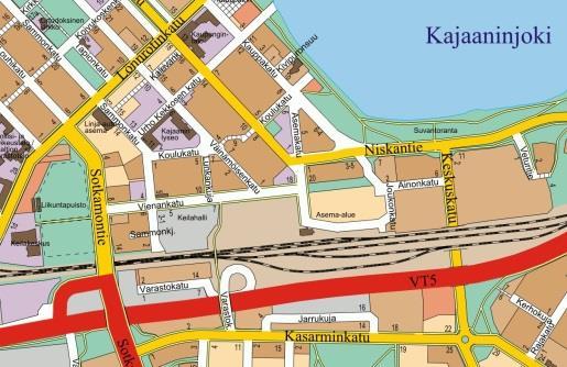 3.1.6 Kajaani Perustiedot: Kajaanin asema sijaitsee keskustan eteläreunalla. Linja-autoasema ei sijaitse rautatieaseman yhteydessä.
