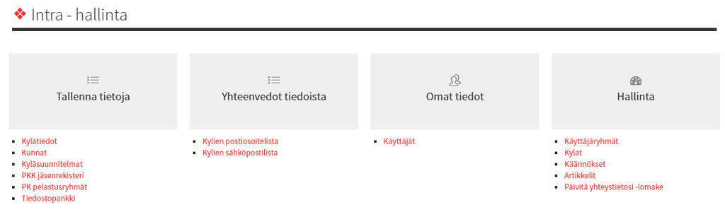 tunnusten mukaan). Tallenna tietoja: Saat mm.