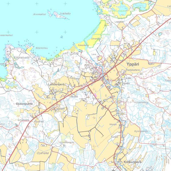 alueen nimi: Pohjanmaan rantatie - Yppäri (RKY 2009) pääas. pääas. kylä/k.